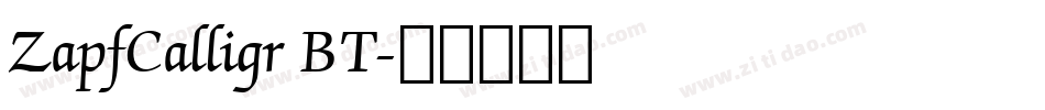 ZapfCalligr BT字体转换